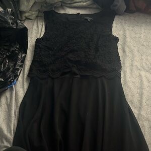 Black dress with lace top tank top style